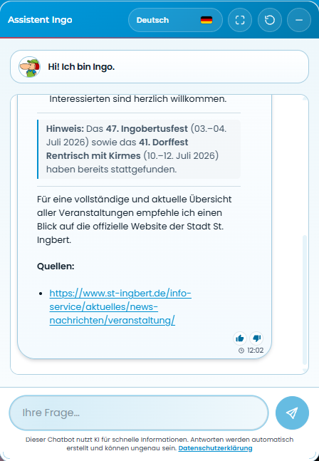 Assistent Ingo Screenshot